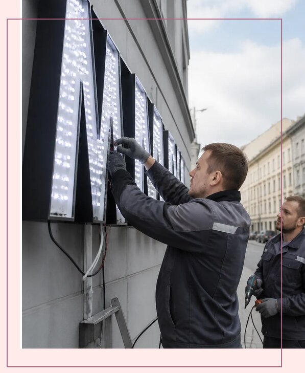 Изготовление и монтаж светодиодных LED вывесок в Сарове