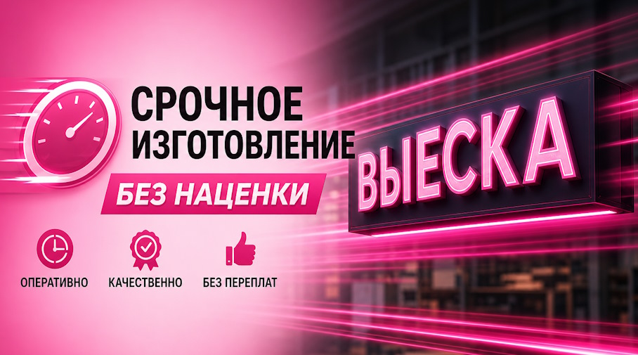 Акция! Срочное изготовление без наценки